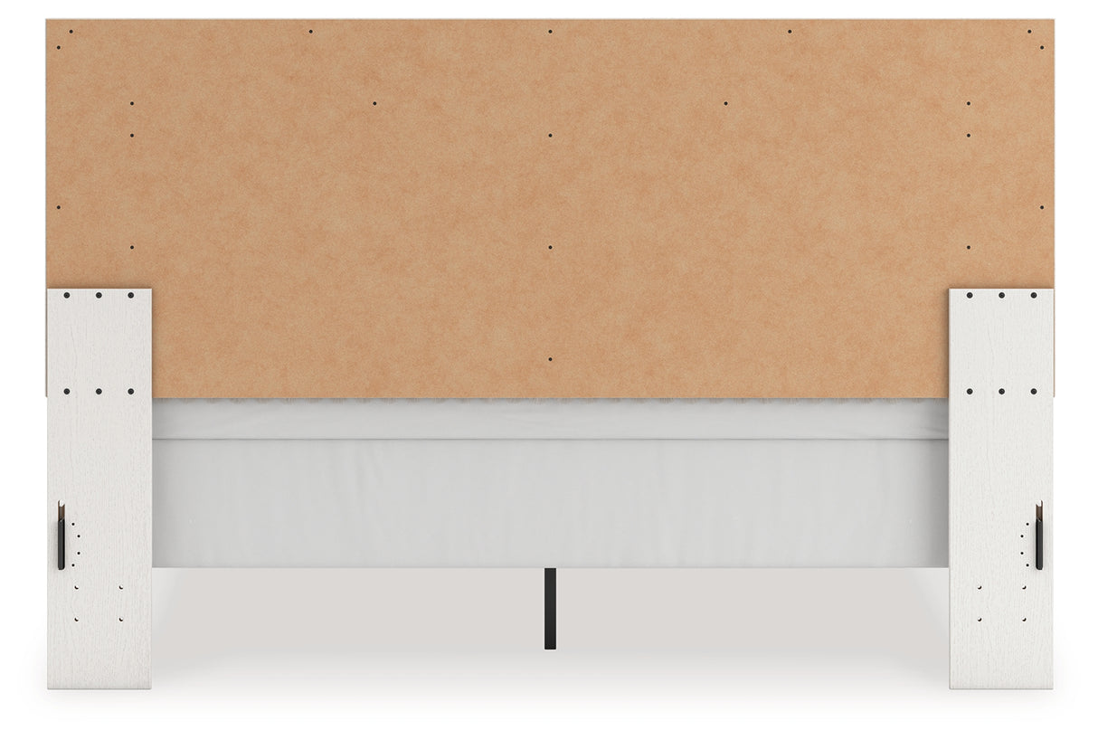 Zuraleus White King Upholstered Panel Bed from Ashley Furniture - Luna Furniture