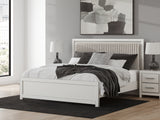 Zuraleus White King Upholstered Platform Bed from Ashley - Luna Furniture