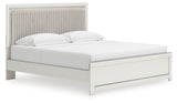 Zuraleus White King Upholstered Platform Bed from Ashley - Luna Furniture