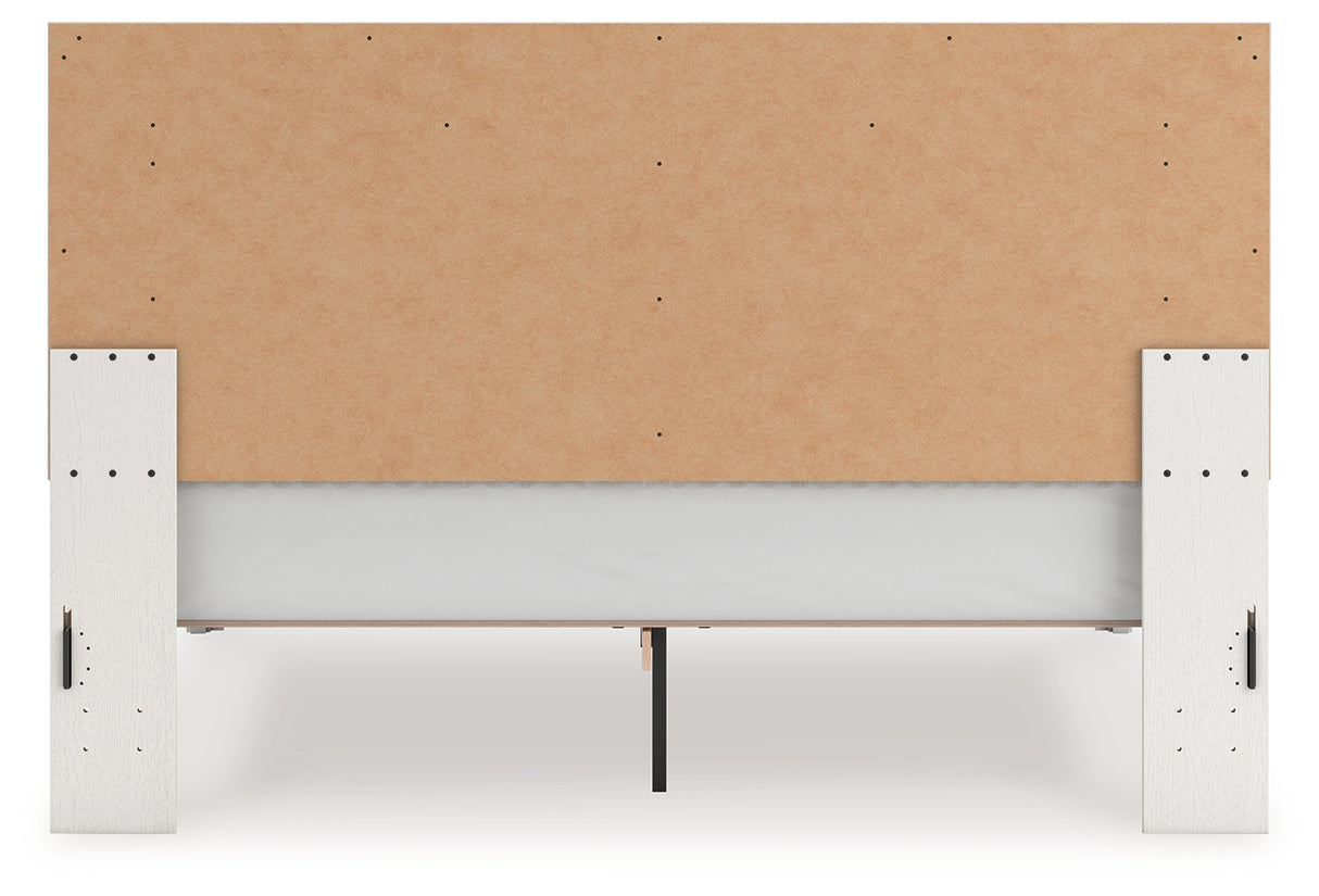 Zuraleus White King Upholstered Platform Bed from Ashley - Luna Furniture