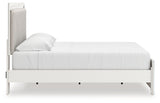 Zuraleus White King Upholstered Platform Bed from Ashley - Luna Furniture
