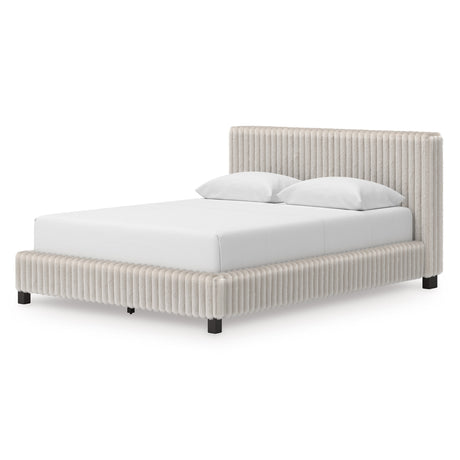 Zuraleus White Queen Upholstered Bed from Ashley Furniture - Luna Furniture