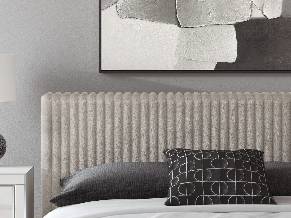 Zuraleus White Queen Upholstered Bed from Ashley Furniture - Luna Furniture