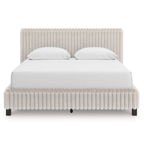 Zuraleus White Queen Upholstered Bed from Ashley Furniture - Luna Furniture