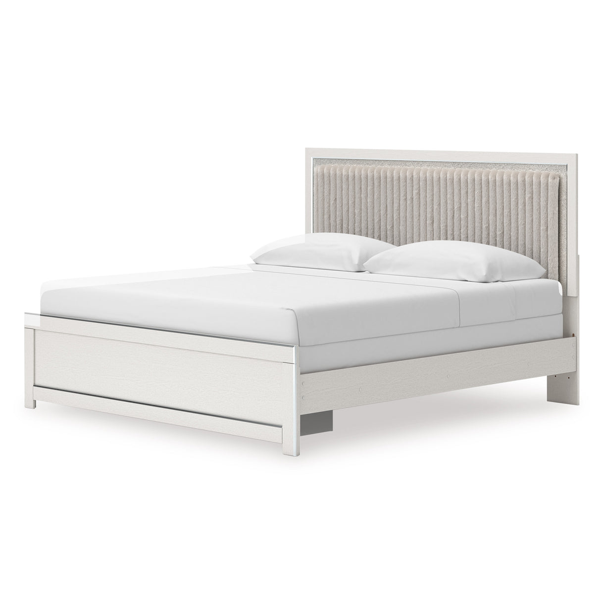 Zuraleus White Upholstered Panel Bedroom Set from Ashley Furniture - Luna Furniture
