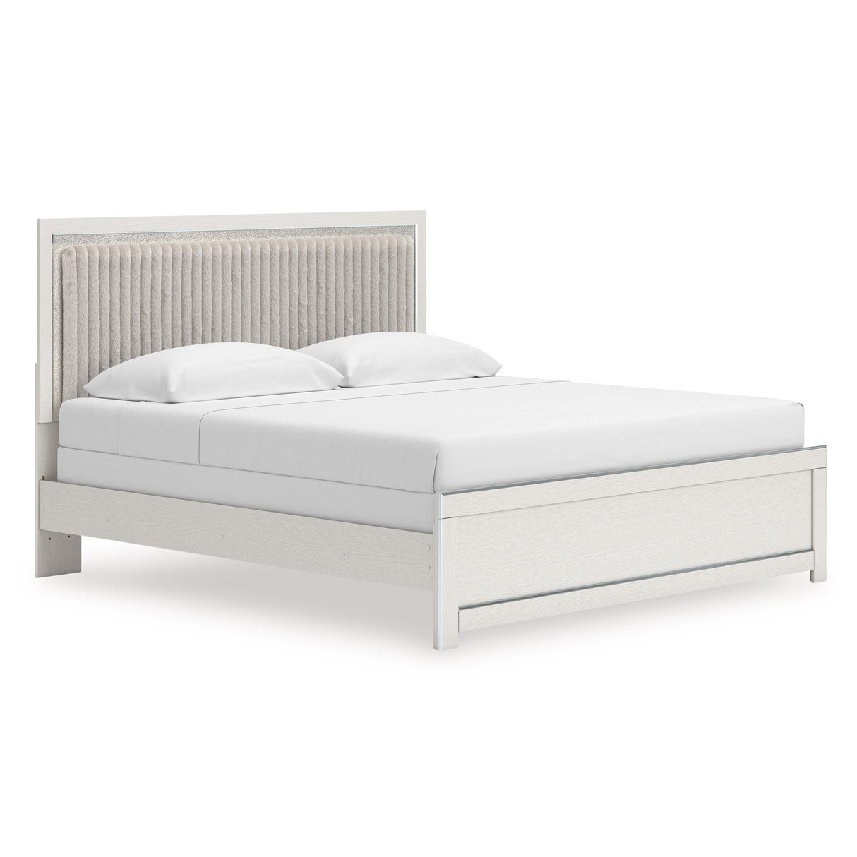 Zuraleus White Upholstered Panel Bedroom Set from Ashley Furniture - Luna Furniture