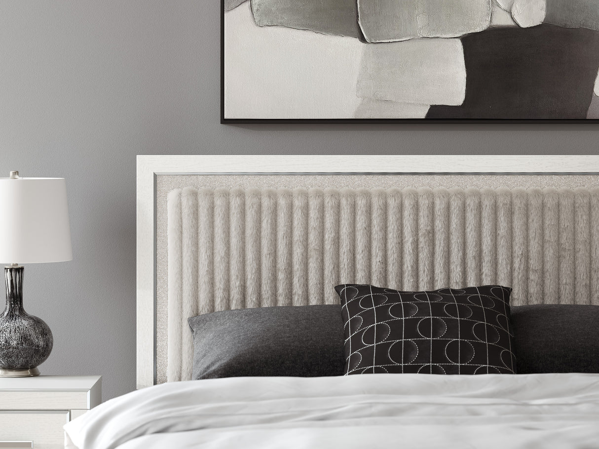 Zuraleus White Upholstered Panel Bedroom Set from Ashley Furniture - Luna Furniture