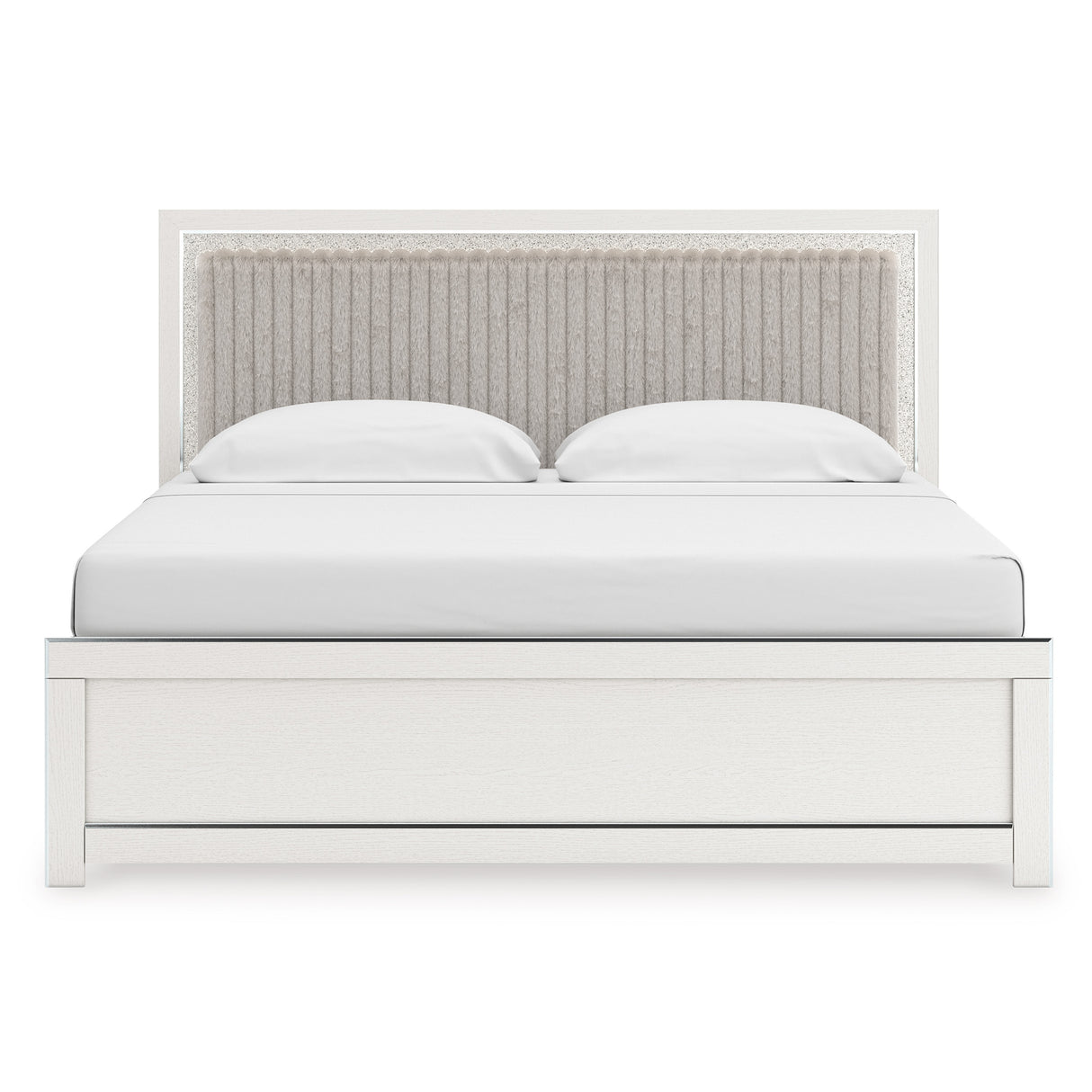 Zuraleus White Upholstered Panel Bedroom Set from Ashley Furniture - Luna Furniture