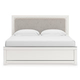 Zuraleus White Upholstered Panel Bedroom Set from Ashley Furniture - Luna Furniture