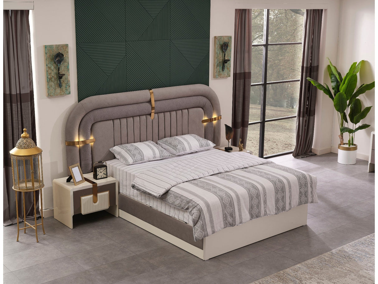 Zurich Bed Frame With Headboard, Queen from Furnia - Luna Furniture