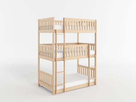 Bartly Pine Triple Bunk Bed from Homelegance - Luna Furniture