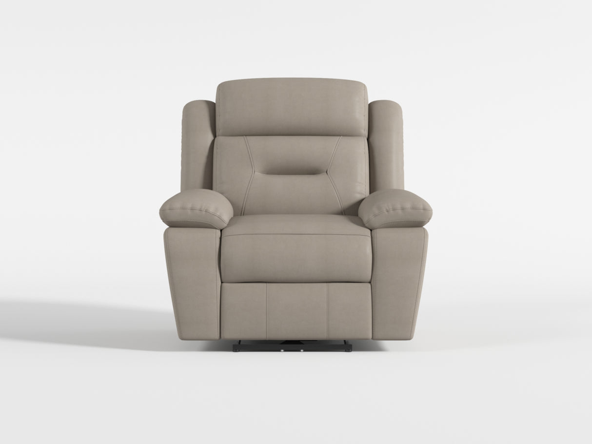 Laconia Dark Gray Leather Power Reclining Chair from Homelegance - Luna Furniture