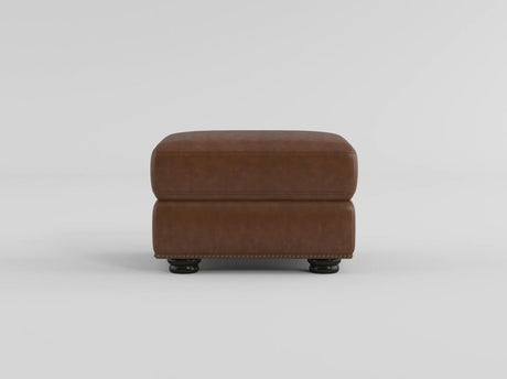 Attleboro Brown Leather Ottoman from Homelegance - Luna Furniture