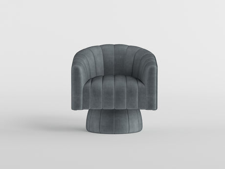 Bristol Dark Gray Swivel Chair from Homelegance - Luna Furniture