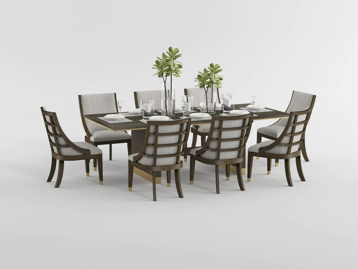 Griffin Brown 9-Piece 96" Extendable Dining Set from Homelegance - Luna Furniture