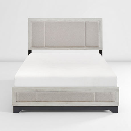 Westport White Oak/Gray Eastern King Platform Bed from Homelegance - Luna Furniture