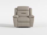 Laconia Silver Leather Reclining Chair from Homelegance - Luna Furniture