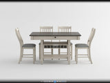 Granby Antique White 7-Piece Counter Height Set from Homelegance - Luna Furniture