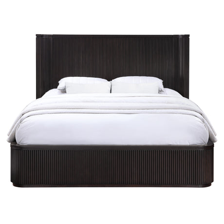 Henry Espresso Reeded King Bed from Steve Silver - Luna Furniture