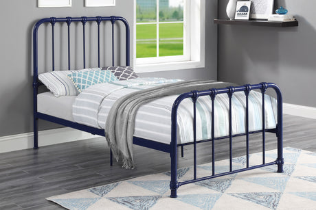Bethany Blue Twin Metal Platform Bed from Homelegance - Luna Furniture