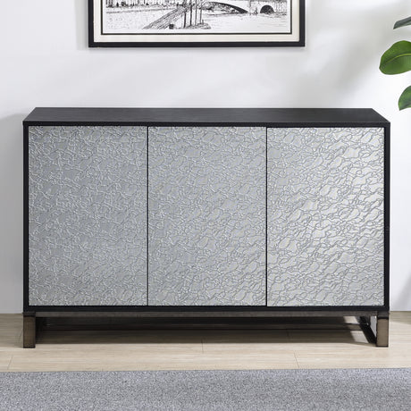 Mazie 3-Door SIdeboard with Patterned Mirror Doors from Steve Silver - Luna Furniture
