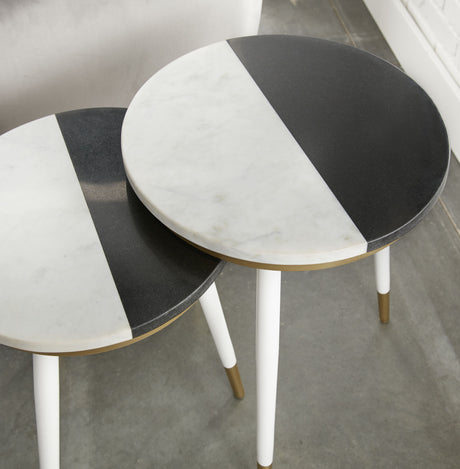 Taj Marble Top Nesting Tables from Steve Silver - Luna Furniture