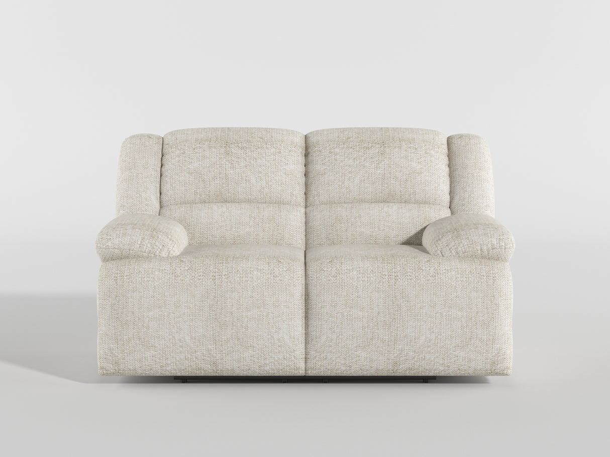 Caliber Beige Double Reclining Loveseat from Homelegance - Luna Furniture