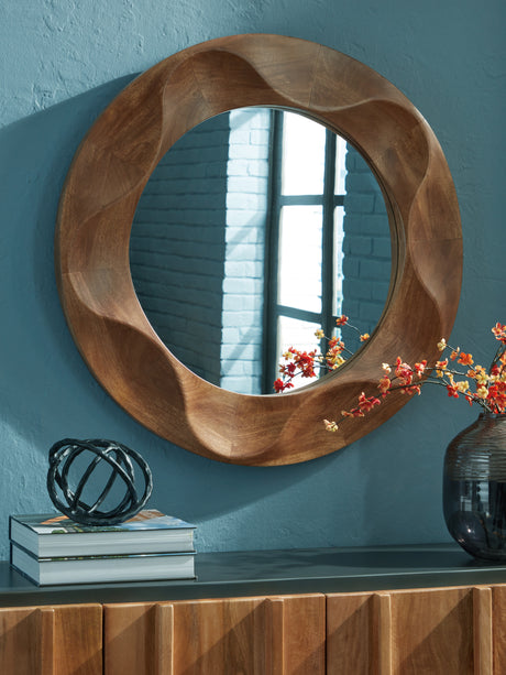 Aajon Brown Accent Mirror from Ashley Furniture - Luna Furniture