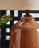 Aaleahya Rust Table Lamp from Ashley - Luna Furniture