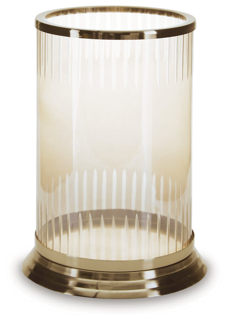 Aavinson Amber/Gold Finish Candle Holder from Ashley - Luna Furniture