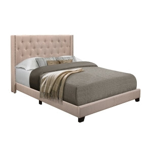 Barzini Beige King Upholstered Bed from Homelegance - Luna Furniture