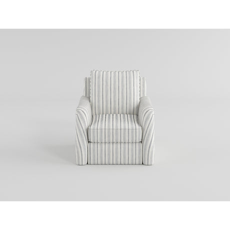 Bowden Off White/Blue Swivel Chair from Homelegance - Luna Furniture
