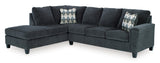 Abinger Smoke 2-Piece Sectional with Ottoman from Ashley - Luna Furniture