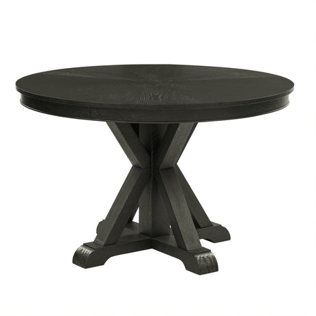 Rylie Black 48" Round Dining Table from Steve Silver - Luna Furniture
