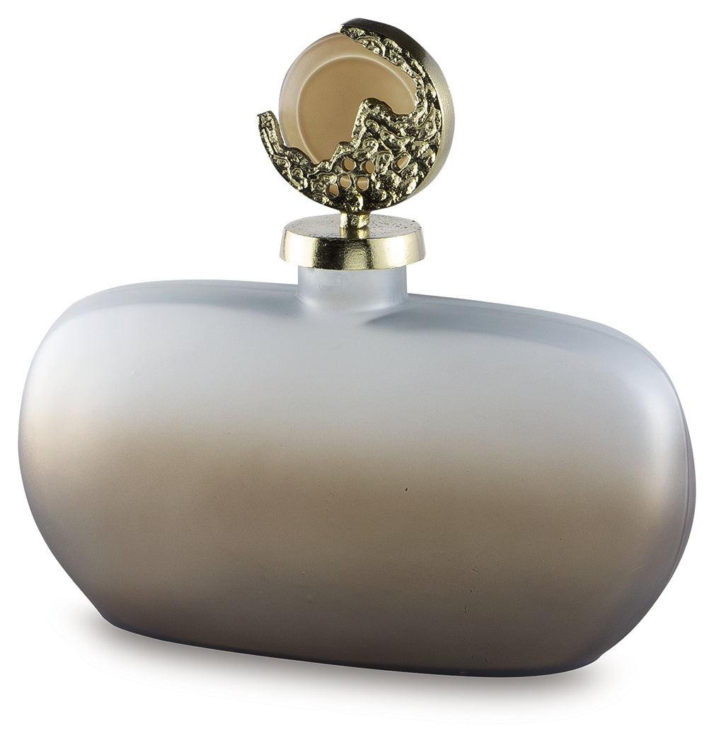 Acario Taupe/Gold Finish Jar from Ashley - Luna Furniture