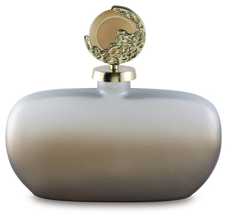 Acario Taupe/Gold Finish Jar from Ashley - Luna Furniture