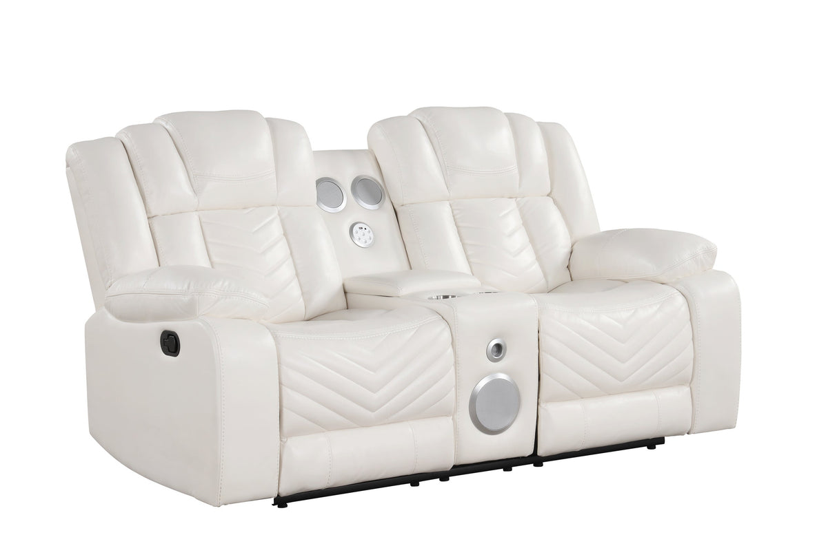 Seefeld Ace White 3-Piece Power Reclining Set from Happy Homes - Luna Furniture