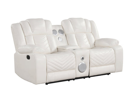 Ace White 3-Piece Reclining Living Room Set from Happy Homes - Luna Furniture