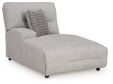 Acklen Place Alloy Left-Arm Facing Power Press Back Chaise from Ashley - Luna Furniture