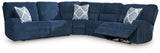 Acklen Place Navy 5-Piece Power Reclining Sectional from Ashley - Luna Furniture