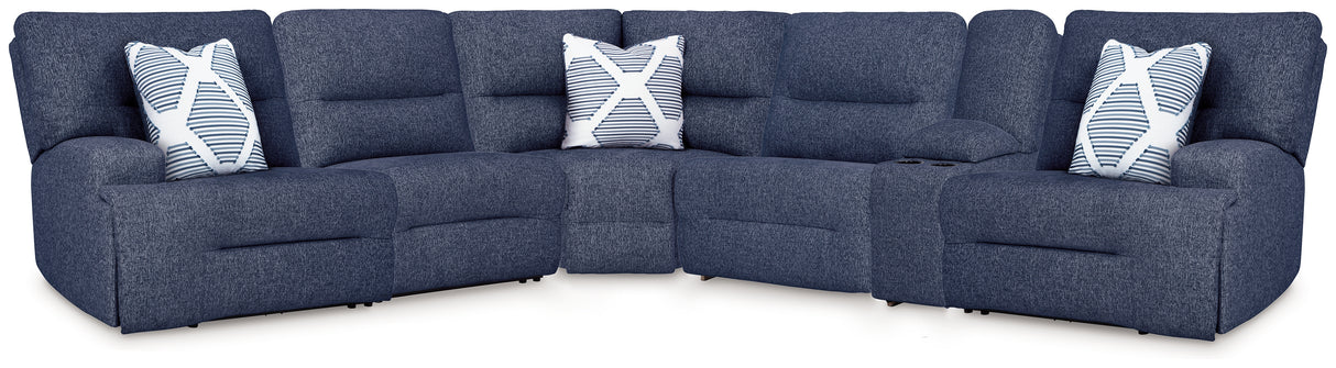 Acklen Place Navy 6-Piece Power Reclining Sectional from Ashley - Luna Furniture