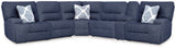 Acklen Place Navy 6-Piece Power Reclining Sectional from Ashley - Luna Furniture