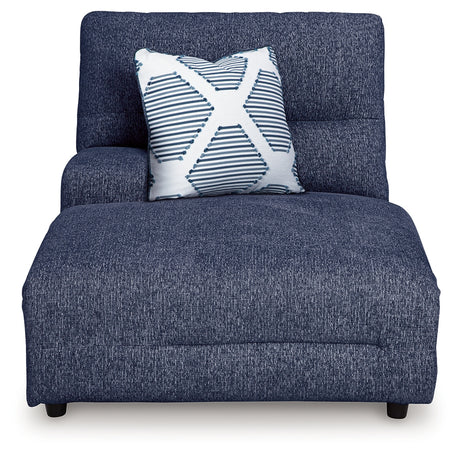 Acklen Place Navy Left-Arm Facing Power Press Back Chaise from Ashley - Luna Furniture