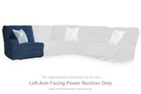 Acklen Place Navy Left-Arm Facing Power Recliner from Ashley - Luna Furniture