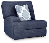 Acklen Place Navy Left-Arm Facing Power Recliner from Ashley - Luna Furniture