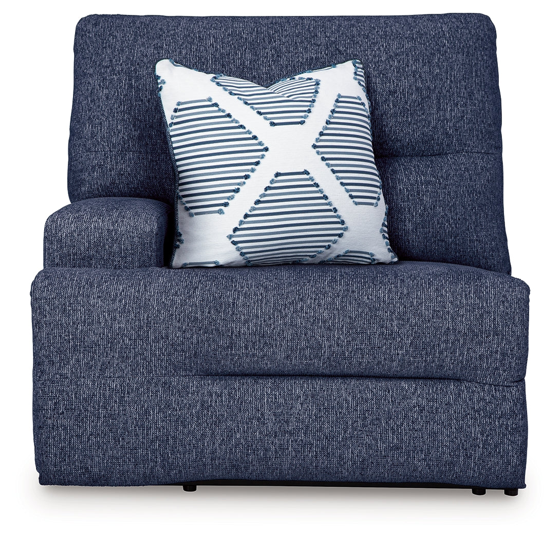 Acklen Place Navy Left-Arm Facing Power Recliner from Ashley - Luna Furniture