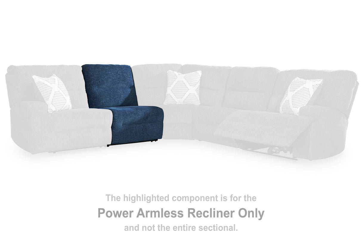 Acklen Place Navy Power Armless Recliner from Ashley - Luna Furniture