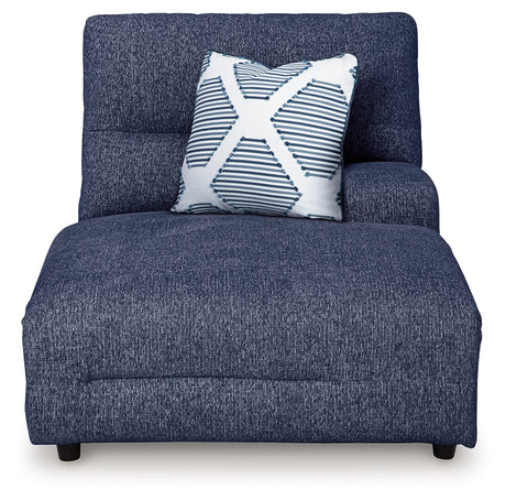 Acklen Place Navy Right-Arm Facing Power Press Back Chaise from Ashley - Luna Furniture