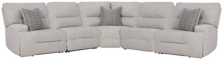 Acklen Place Pewter 5-Piece Power Reclining Sectional from Ashley - Luna Furniture