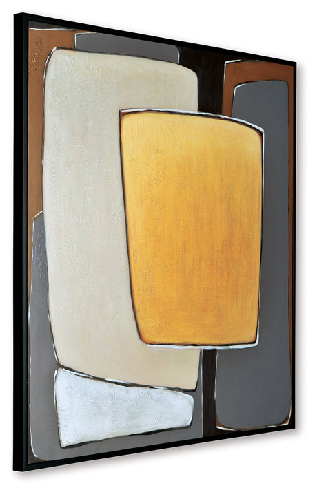 Actman Cream/Brown/Gray Wall Art from Ashley - Luna Furniture